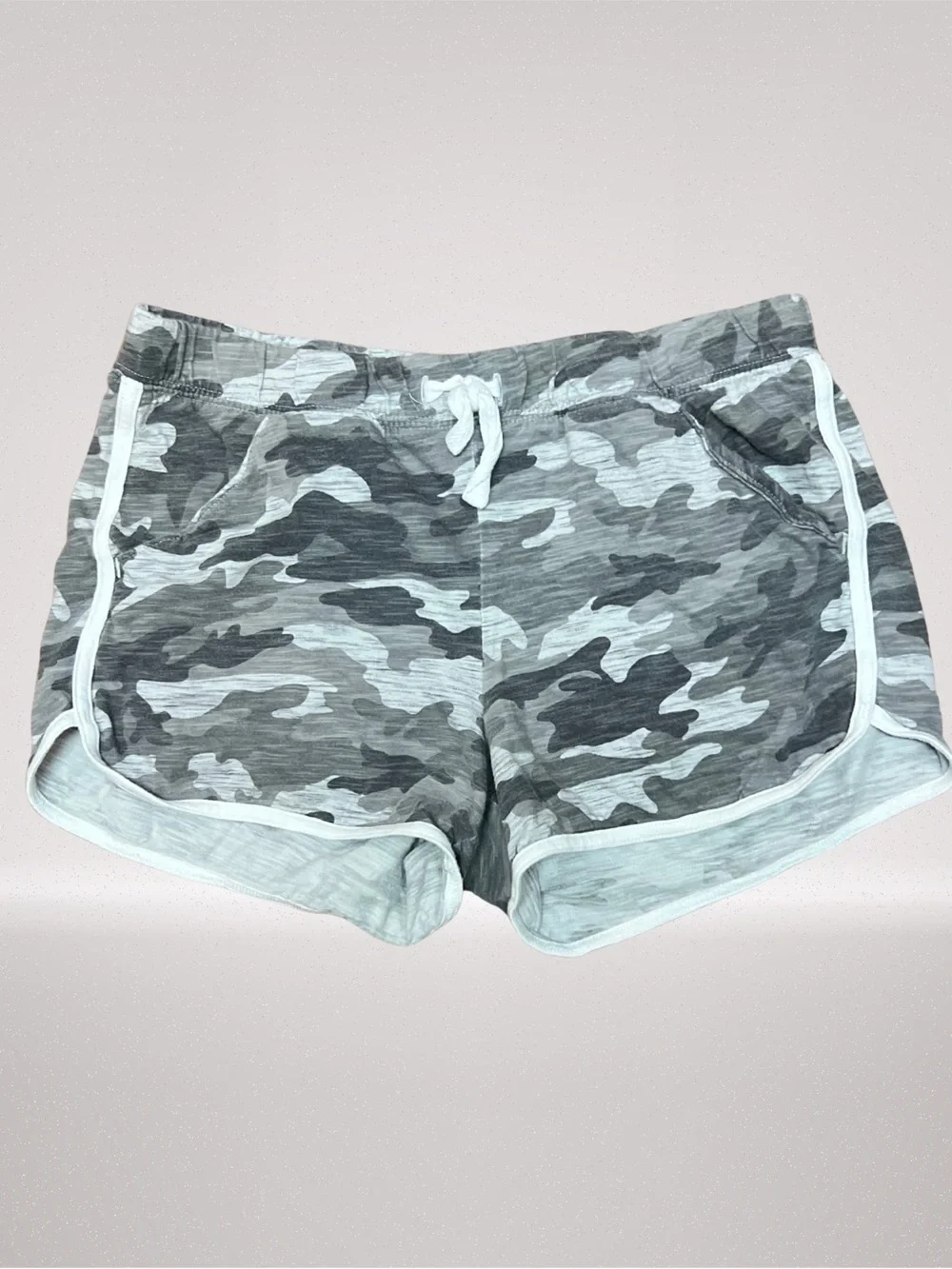 Justice Girls Panda Camo Ringer Tee & Shorts Set Size 12/14-16